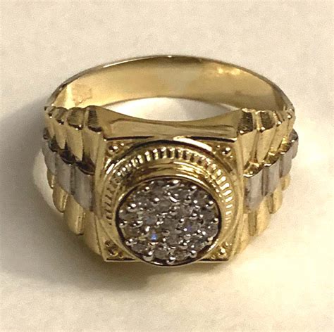 10k 1 2 karat men's rolex pinky ring|men's gold pinky rings.